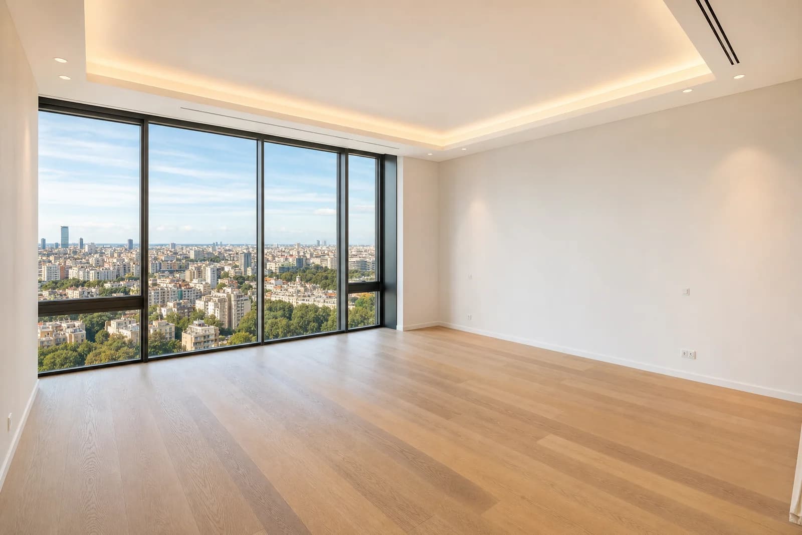 Real estate room before AI editing