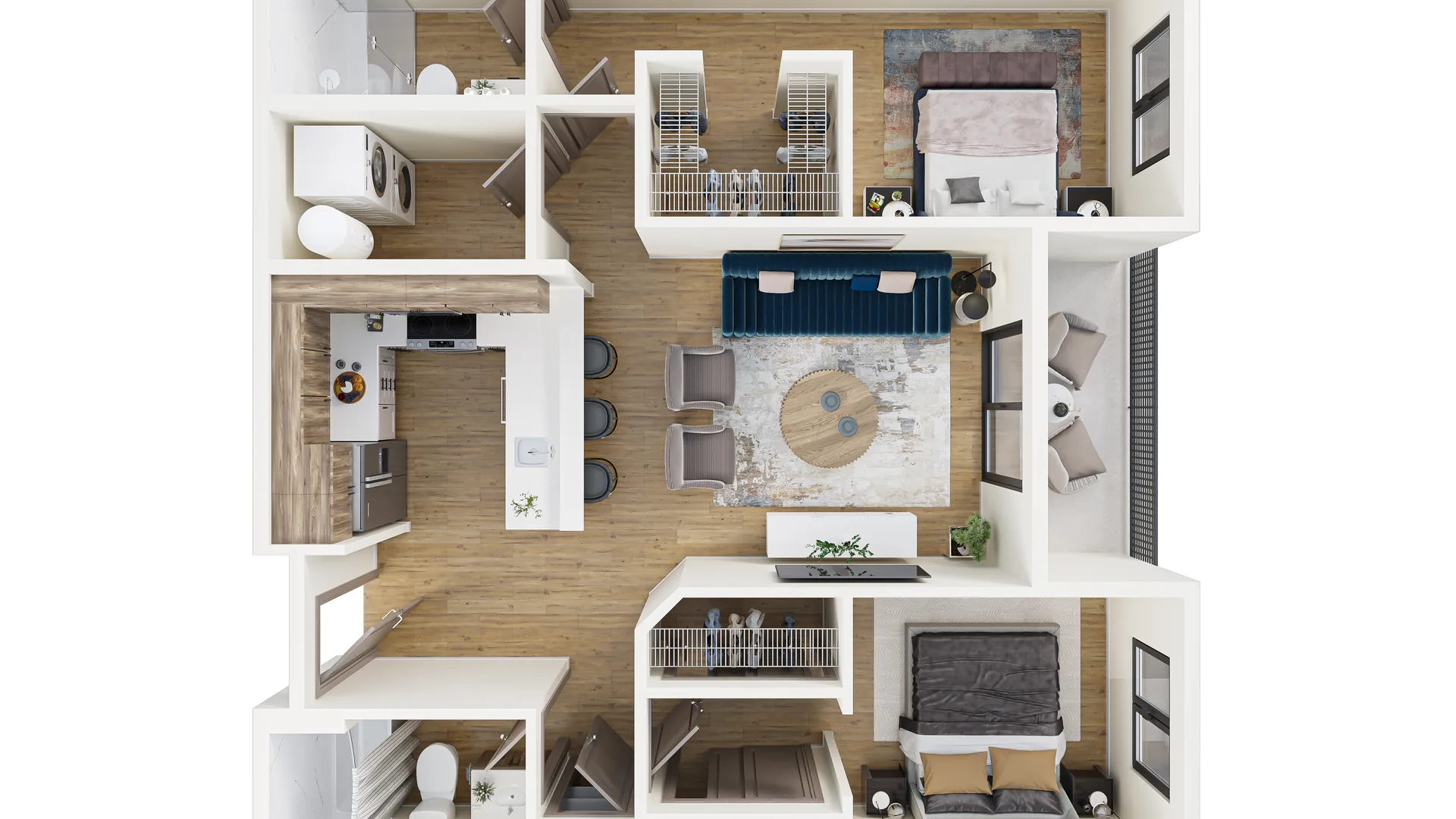 3D floor plans - A spatial 3D floor plan buyers understand at first glance.