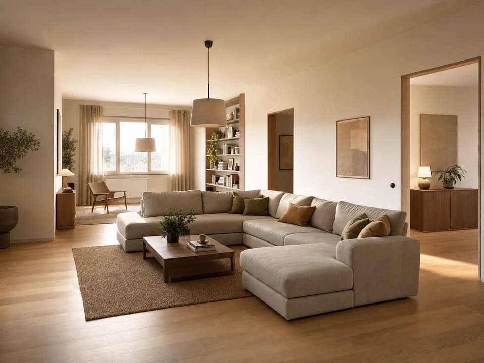 Interior render - problem and solution example for interior